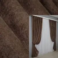 Комплект готовых штор из ткани лён. Цвет розовый. Код 1382ш 2.5 (2шт. 2,5х2,7м.)
