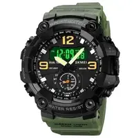 Годинник наручний чоловічий SKMEI 1965AG ARMY GREEN, Годинник армійський оригінал, Годинник спортивний. Колір: зелений
