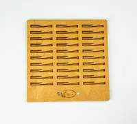 Подставка для бобин (шпуль) ТМ Embroidery Craft с магнитом для иголок 30 прорезей. Прорези с фиксатором 14*14 грецкий орех PB-008g