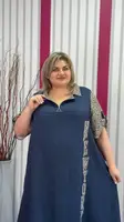 Сукня жатий льон "Ванкувер" великого розміру 62-64 66-68 70-72 74-76