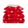 Семейный комплект фланель с простыней на резинке SNOWFLAKES CRANBERRY CS5