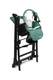 Кресло-качалка + стульчик для кормления ребенка 2в1 Caretero INDIGO Black Green / Детское кресло качели