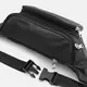 Мужская поясная кожаная сумка Borsa Leather K1381bl-black