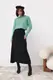 В'язаний укорочений джемпер oversize - м'ятний цвет, S