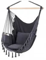 Підвісне крісло бразильський гамак BOHO 100см + 2 шт подушки Dark Grey