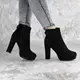 Женские ботильоны на каблуке Fashion Laden 1410 37 размер 23,5 см Черный