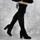 Женские ботфорты Fashion Ladron 1366 39 размер 24,5 см Черный