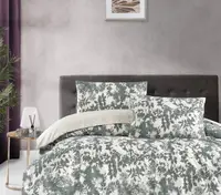 Сімейна Турецька Постільна Білизна First Choice Homesko Nevada Blue (Простирадло на резинці)