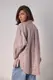 Жіноча сорочка в клітинку oversize фасону - пудра цвет, M