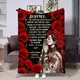 Плед 3D с пожеланиями для дочери Доченьке Красные маки 31026 160х200 см