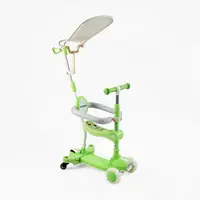 Самокат 5 в 1 "Forever", многофункциональный, с бортиком Skyper. Green (169229)