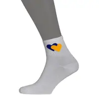 Шкарпетки Жовто-блакитні серця Сірі (7167), 36-40