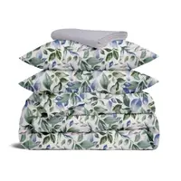 Двуспальная постель с простыней на резинке WATERCOLOR FLOWERS CS11