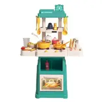 Кухня с посудой "Home Kitchen" на батарейках, музыка, свет, течет вода, 47 элементов (бирюзовая)