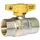 Кран кульовий для газу SANTAN PREMIUM 602, 1/2" внутрішній-внутрішній, жовтий метелик