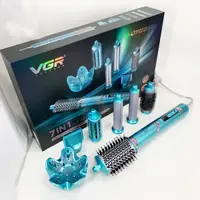 Фэн-стайлер для волос 7в1 VGR V-477 Blue Professional 1400 Вт 7 насадок