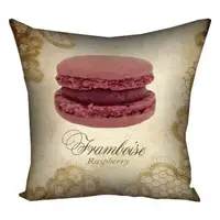 Подушка c принтом габардиновая Macaroon framboise 50x50 (5P_SWE018)