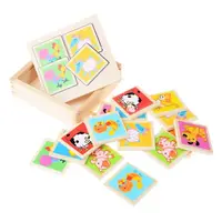Развивающая игрушка деревянные пазлы животные