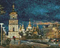 Алмазная мозаика AMO7349 Софийская площадь ©Сергей Брандт, 40х50см Идейка на подрамнике