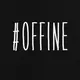 Футболка "#offine" женская, Черный, XXL, английский