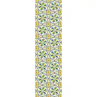 Дорожка на стол Жовто-синій візерунок 150x40 см (DR_24A038)