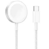 Беспроводное зарядное устройство для Apple Watch Hoco CW46 Type-C/5V/0,35A/1-8S, White (795069)