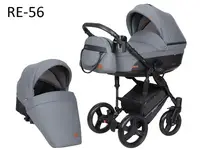 Детская коляска 2 в 1 Angelina Discovery RESPECT-ECCO темно-серая RE-56