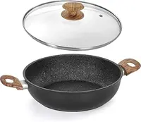 Каструля 4,1 л Barazzoni Granitica Extra Induction Eco Legno низька з кришкою