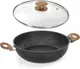 Кастрюля 4,1 л Barazzoni Granitica Extra Induction Eco Legno низкая с крышкой