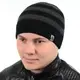 Шапка 12038 черный-тсерый