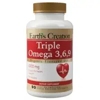 Жирные кислоты Earth‘s Creation Omega 3-6-9 1000 mg, 90 капсул