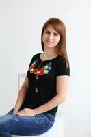 Футболка Вышитая Женский тип вышиванки Красочная А-2