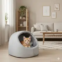 Будка для собак и котів Ніжність сіра  №1 360х370х320