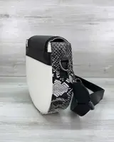 Сумка «Megan» белая с черным