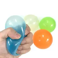 Липкі світні кульки Globbles RESTEQ 4 шт. — антистрес-іграшка, що світиться в темряві та не залишає слідів