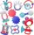 Набор погремушек Baby Toys, 9 погремушек, грызунок, трещотка, свисток. Multicolor (108236)