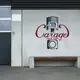 Трафарет для покраски для автомастерской с надписью Garage, одноразовый из самоклеящейся пленки 175 х 179 см