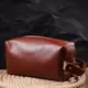 Мужской несессер большого размера из гладкой кожи на молнии Украина GRANDE PELLE 16769 Светло-коричневый