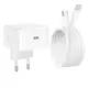 Адаптер сетевой HOCO C to C cable Speed single port PD charger set C161A |1Type-C, 40W/3A, PD/QC|