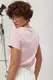 Однотонна приталена футболка з написом Everything - пудра цвет, ONE SIZE
