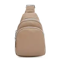 Женский кожаный рюкзак через плечо Borsa Leather K15-606be-beige