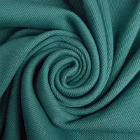 Ткань Кашкорсе IDEIA трикотажное полотно, 130 см, 300 г/м2, хлопок, для манжет, горловин, низа свитшотов, морская волна