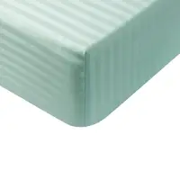 Простынь Iris Home Отель - Сатин Страйп 1*1 ментоловый 160*200*25 на резинке