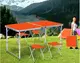 Раскладной стол - чемодан с 4 стульями Folding Table для пикника, рыбалки, дачи, 120х60 см Стол-чемодан