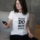 Футболка женская "Please do not disturb", Белый, S, английский