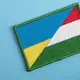 Шеврон на липучке флаг Украины и Венгрии Украина и Венгрия 5х8 см вышитый патч нашивка