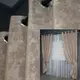 Комплект (2шт. 1,5х2,5м.) штор на люверсах, жаккард "Sultan YL". Цвет бежево-пудровый. Код 1290ш 37-0025