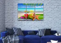 Модульные картины на стену на ПВХ ткани, 62x95 см, (30x30-6)