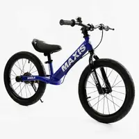 Детский велобег CORSO MAXIS MX-302 колеса 16" надувные стальная рама. Blue and White (176950)