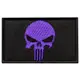 Набор шевронов 2 шт с липучкой Punisher Череп Карателя фиолетовый 5х8 см вышитый патч нашивка шеврон Каратель